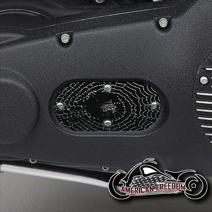 Custom Oval Inspection Cover - Spiderweb